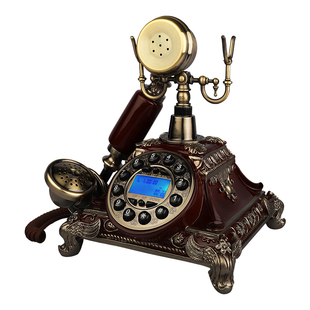 欧式复古电话机座机家用仿古电话机时尚创意老式转盘办公无线插卡