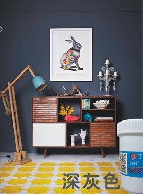 黑色灰色b棕色紫色内墙外墙涂料彩色乳胶漆油漆防水晒小桶墙漆包