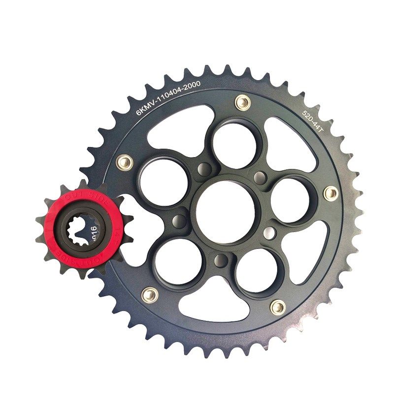 适用春风450SR-S单摇臂链盘牙盘改装后44P齿大小飞静音链轮链条