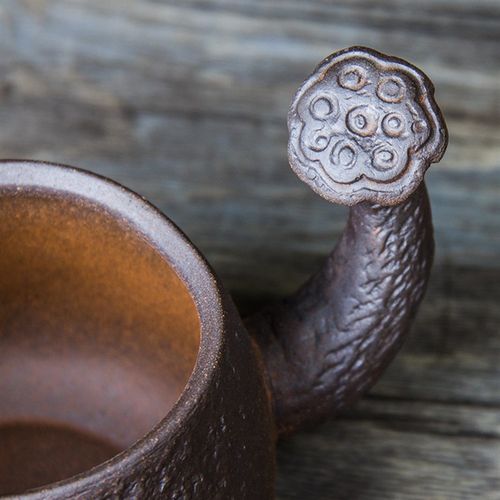 手工粗陶公道杯陶瓷创意茶海仿古茶具带把分茶器匀杯个性古朴茶道
