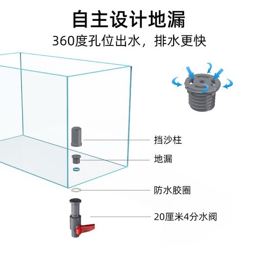 超白鱼缸大型玻璃缸造景水族箱带底排水懒人换水可放底滤钢铁架子