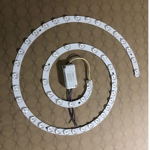 led吸顶灯改造灯板三色灯珠圆形灯条替换光源模组灯芯透镜防近视