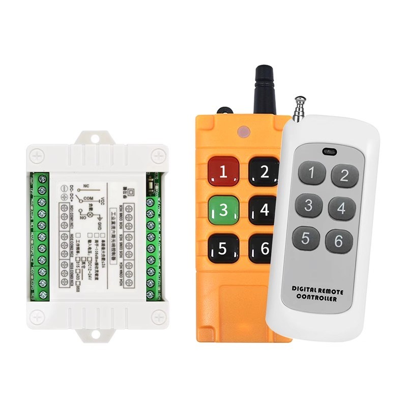 12V24V学习型6路无线遥控开关电机灯具马达配电箱控Z制器宽电压 - 封面