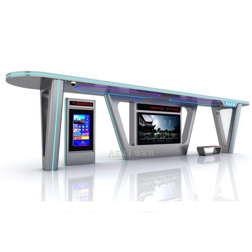 河北保定款智能候车亭智能电子报站站牌户外灯箱公交站台源头厂家