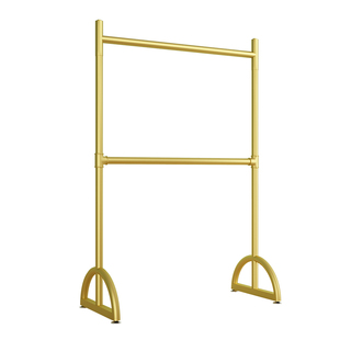 挂衣架落地双层升降杆出租屋两层卧室内家用床边阳台晾晒折叠架子