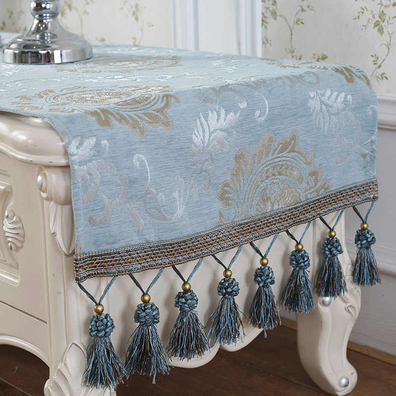 欧式高端大气上档次家用茶几电视柜桌布套装布艺中式红木奢华台布