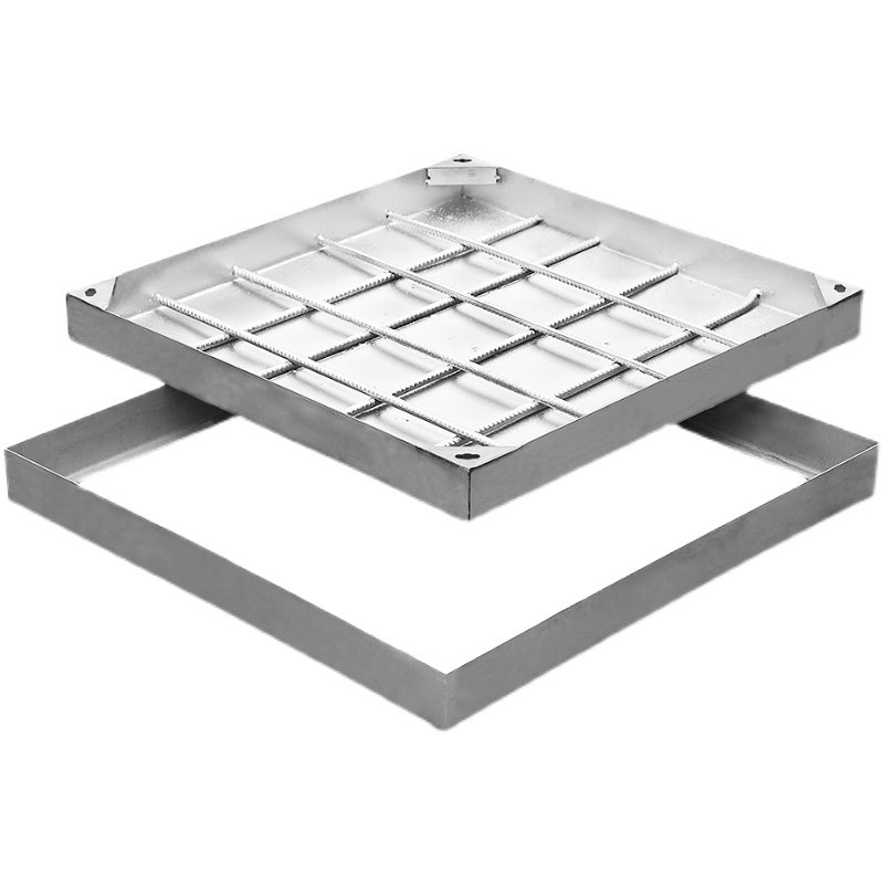 304不c锈钢装饰井盖隐形圆方形园林雨污水阴沙井加厚沟盖花园镀锌