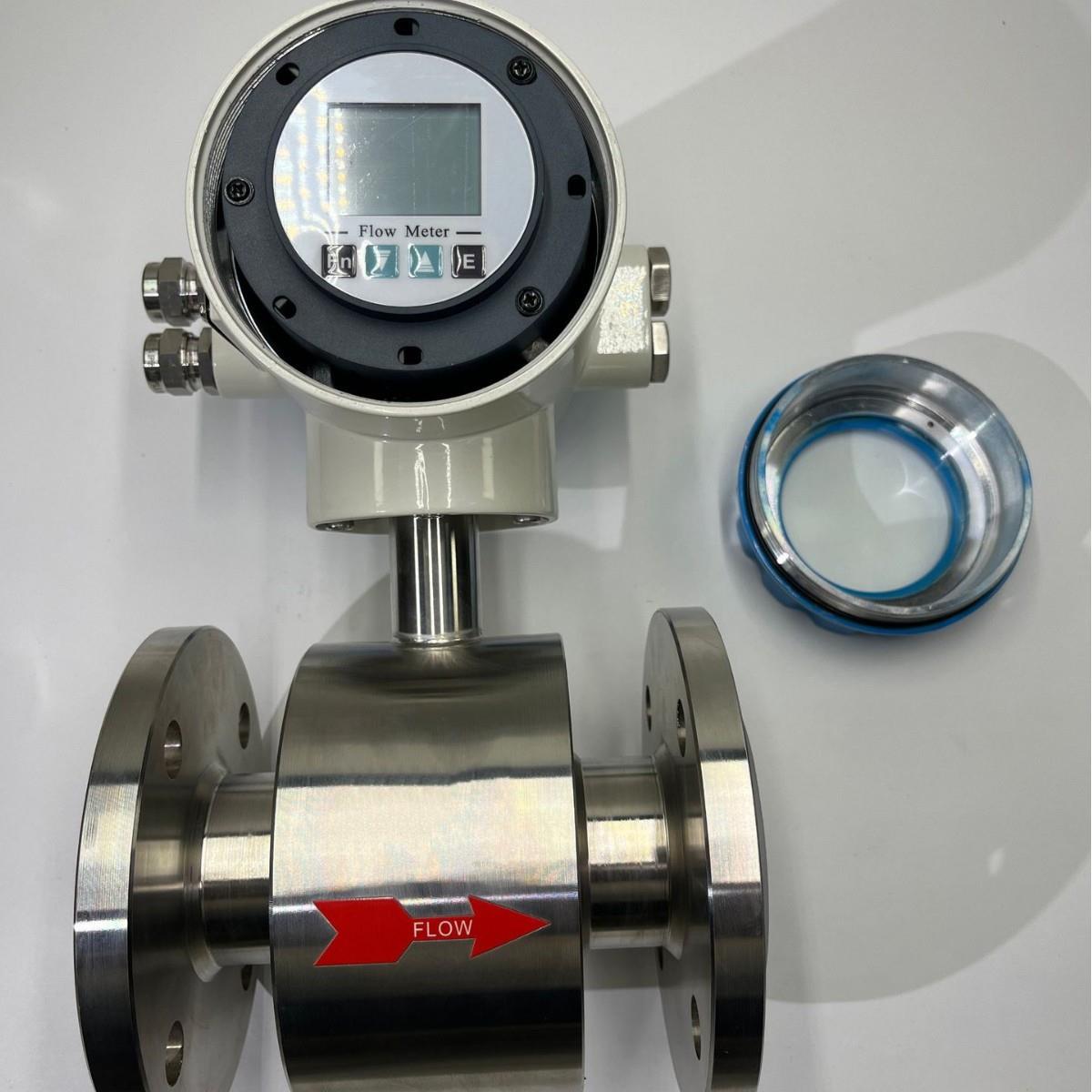 全不锈钢流量计废水泥浆液体污水流量计防腐dn50/100称里材质F46