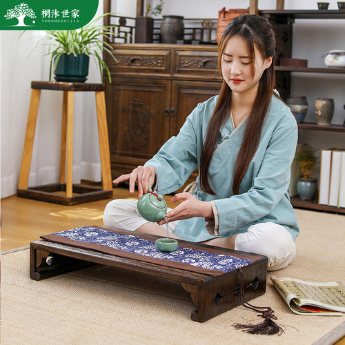 实木小桌榻卧室坐地家用炕桌飘窗茶几窗台子榻米矮桌你式迷日茶台