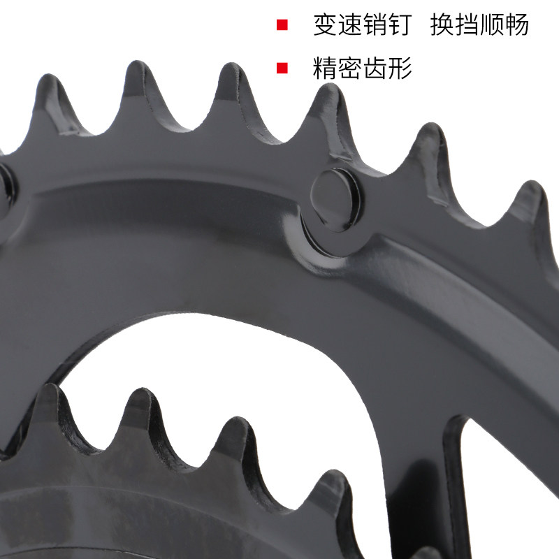 建坤10/11速牙盘公路齿盘53/39T双盘 折叠车中空一体轮盘中轴曲柄