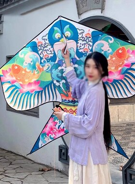 春季绿色中式装饰风筝纸鸢国潮沙燕古风写真Q拍照道具幼儿园布置