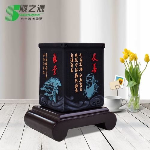 送领导朋友老师礼物办公室书桌笔筒摆件炭雕书房实用商务礼品定制