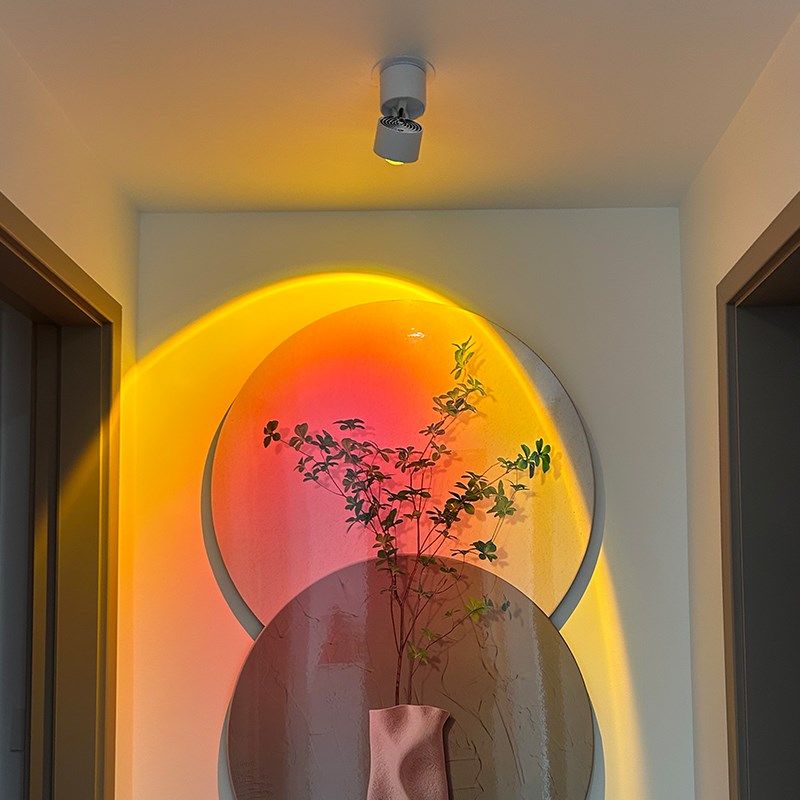 治愈感日不落射灯浪漫氛围夕阳落日灯客厅嵌入式过道玄关日落灯