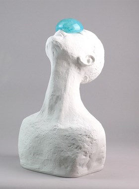 现代轻奢艺术雕塑黑白抽象人像摆件家居酒店别墅售楼处玄关艺术品