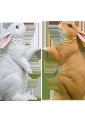 户外花园庭院公园草坪摆件幼儿园仿真小兔子动物雕塑园林景观装饰