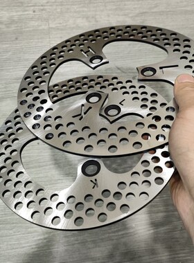 电摩改装配件碟刹盘12寸3孔超大飞机声蜂窝小猴子mbs刹车盘