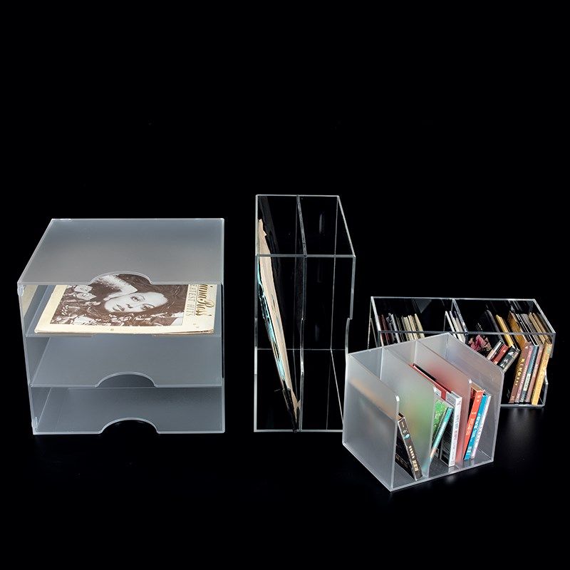 一体式亚克力黑胶唱片收纳架cd DVD留声机透明LP碟片大容量展示盒,收纳整理,CD盒,淘宝优惠券,粉丝福利购,淘宝优惠卷