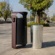 景区垃圾桶定制logo 简约垃圾箱 不锈钢垃圾桶室外 户外果皮箱