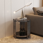 轻奢大理石边几茶几床头柜客厅沙发边柜角几阳台小圆桌子简约现代