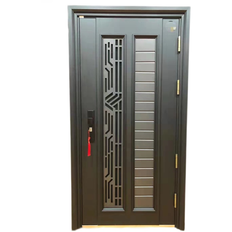 2021新款韩式入户大门通风推拉门中门甲级防盗家用透气窗安全门