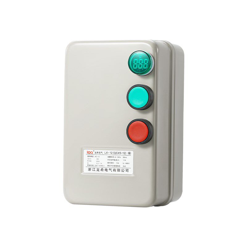 JD-8磁力启动器380V三相风机电流调节带指示灯电机过载缺相保护器