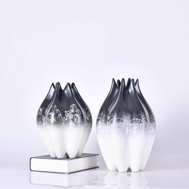 简约北欧手绘花瓶摆件客厅陶瓷插花干花创意摆件家居电视玄关装饰,清洗/食品/商业设备,风口/风叶/风机配件,淘宝优惠券,粉丝福利购,淘宝优惠卷