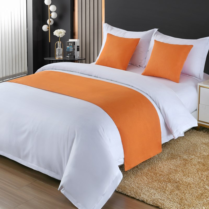 宾馆酒店客房床上用品民宿床尾巾床旗床盖床尾垫装饰条50*180