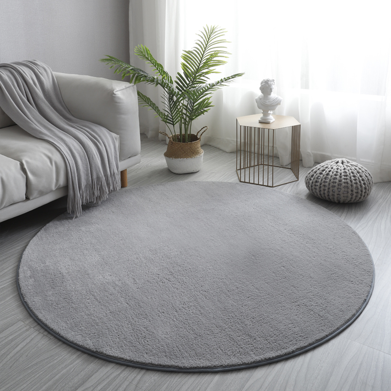 圆形地毯加厚家用客厅茶几卧室床边地垫可水洗瑜伽吊篮垫电脑椅垫