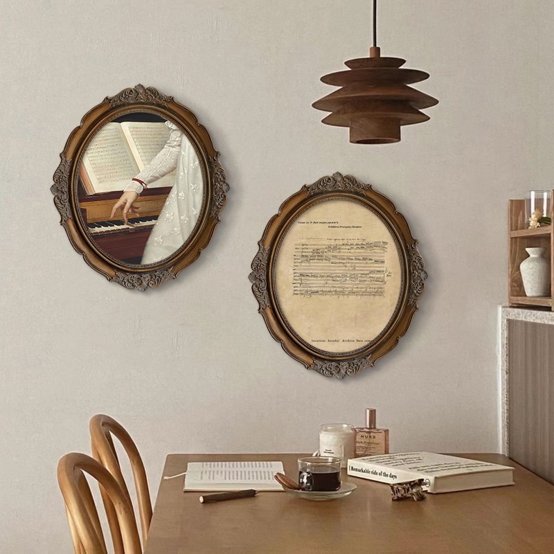 法式轻奢椭圆装饰画花卉壁画卧室床头背景墙挂画美式客厅复古油画