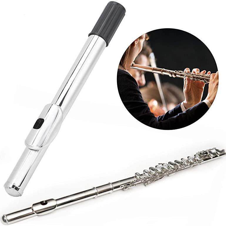 金属长笛笛头16孔17孔儿童成人通用长笛金属直笛头长笛乐器配