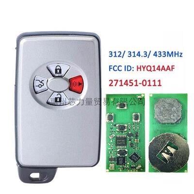适用于丰田阿瓦隆4键智能卡271451-0111HYQ14AAF89904-07030