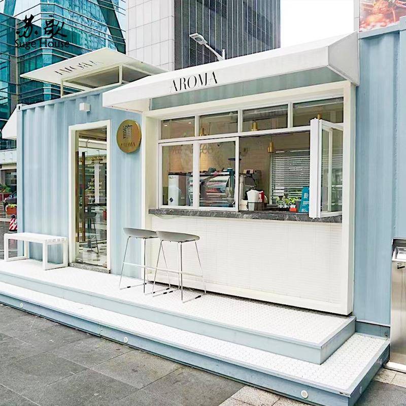 单体集装箱改造可移动创意商铺饮品店设计施工预制模块化建筑