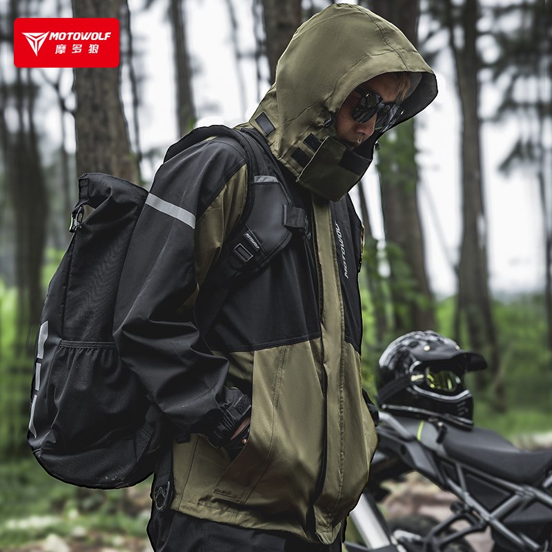 摩托车冲锋衣骑士骑行风衣防水雨服电动车雨衣雨裤单人分体防暴雨