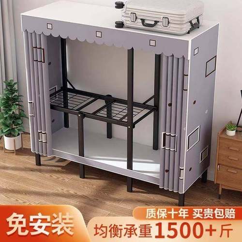 折叠衣柜简易布衣柜钢管加粗加固加厚免安装家用卧室收纳架衣橱柜