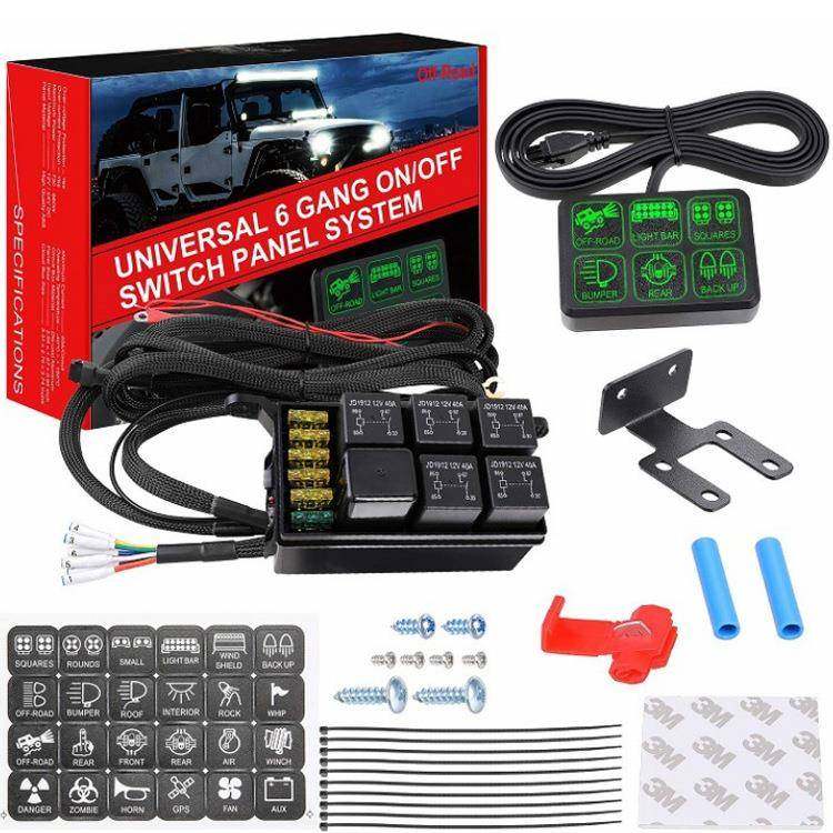 6位按键牧马人开关带集合控制系统保护器6组开关面板+线束组件,自行车/骑行装备/零配件,更多零件/配件,淘宝优惠券,粉丝福利购,淘宝优惠卷