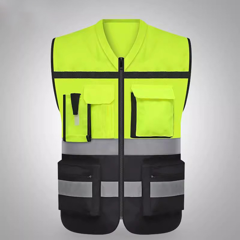 领导款反光背心机车骑行安全服施工地马甲反光衣外套骑行交通