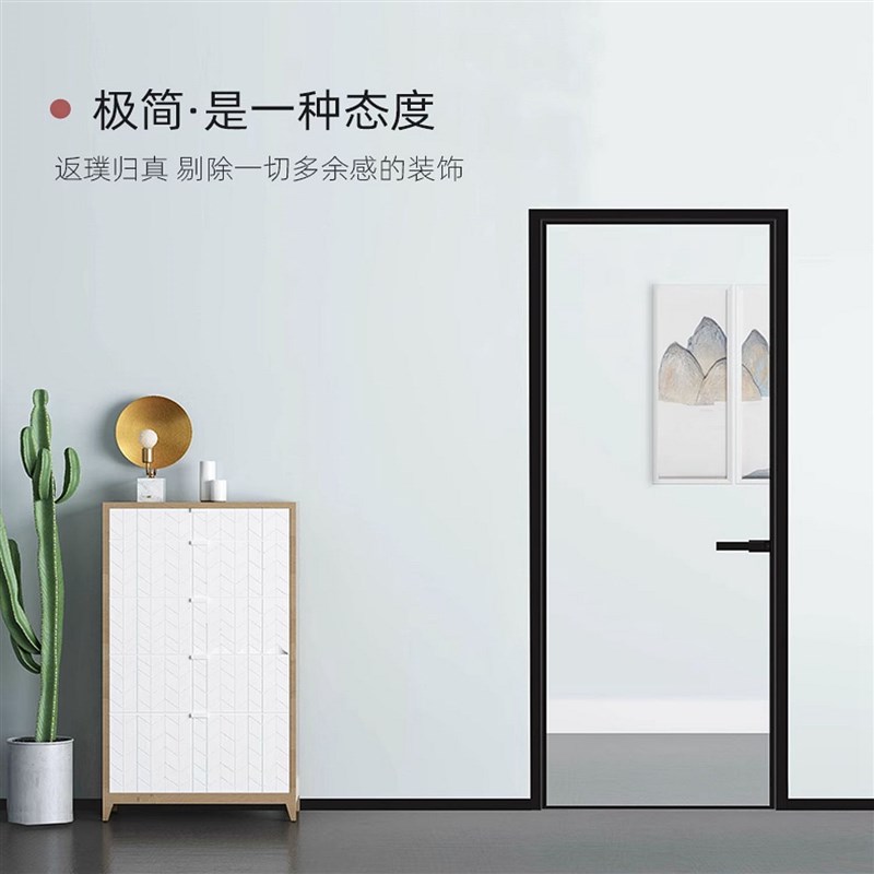 广州深圳极窄厨房卫生间门折叠门防水门铝镁钛镁合金门推拉门隔断