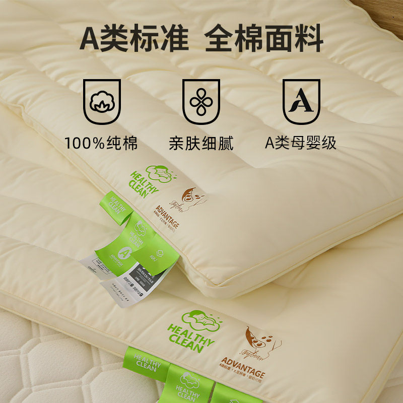 A类全棉6岁3以上10儿童午睡低枕头芯小号中小学生专用幼儿园宝宝