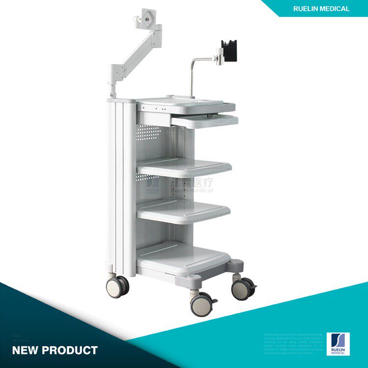 内支镜仪器台车塑钢腹腔镜窥示器设备显架医疗机箱宫腔镜医疗台车