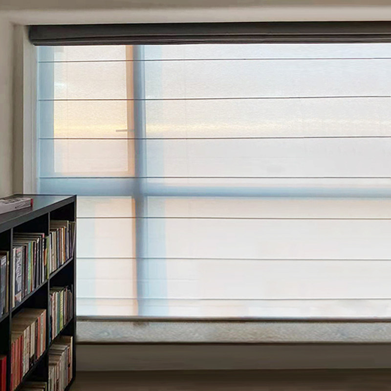 罗马帘客厅餐厅办公室别墅阳台厨房遮光透光智能电动折叠升降窗帘