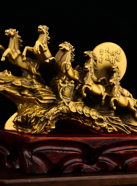 铜马摆件纯铜八骏雄风大展宏图客厅办公室桌面装饰马到成功生肖马