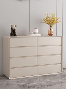 10w+人在看白色奶油风多层储物十斗实木卧室现代简约收纳柜客新款
