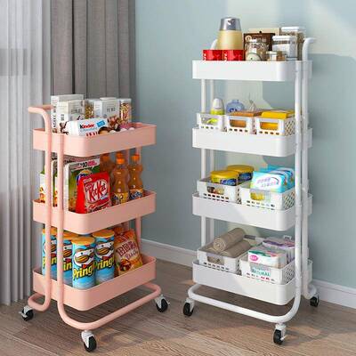 置物架小推车卧室母婴用品收纳车厨房蔬菜置物架子家用杂物整理架