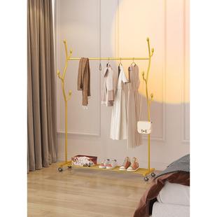丹麦TIE轻奢幸福橄榄衣帽架落地卧室移动带轮收纳客厅入户挂衣架