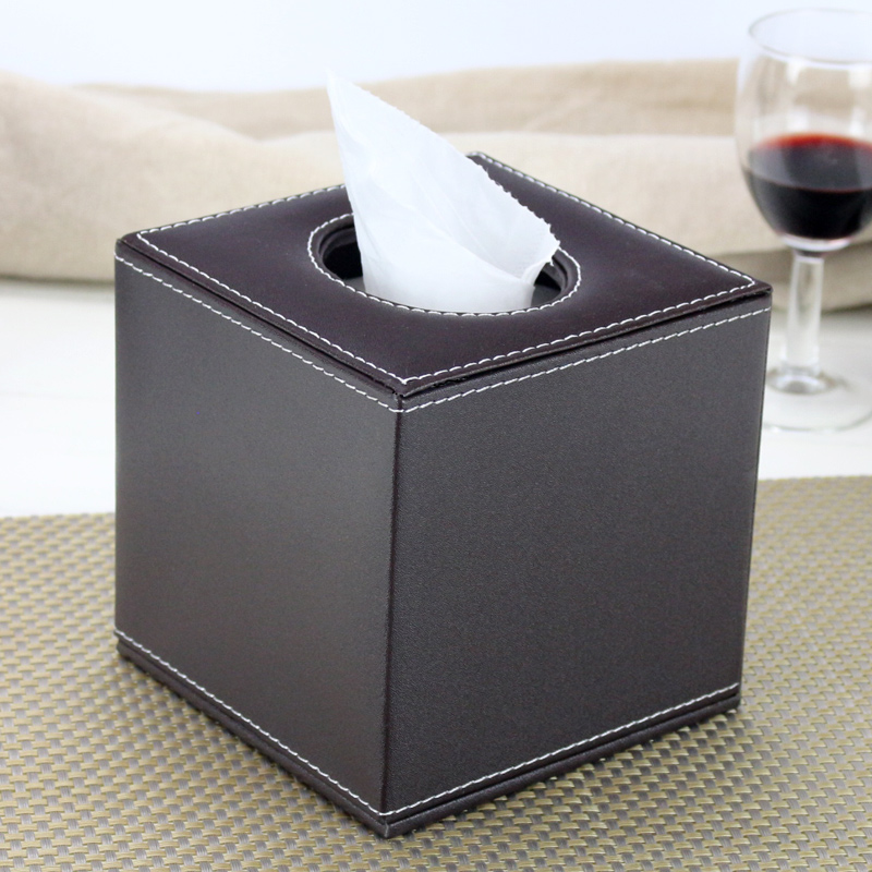 皮革纸巾筒 卷纸筒 纸巾盒可爱 客厅茶几餐巾抽纸盒W家用欧式创意