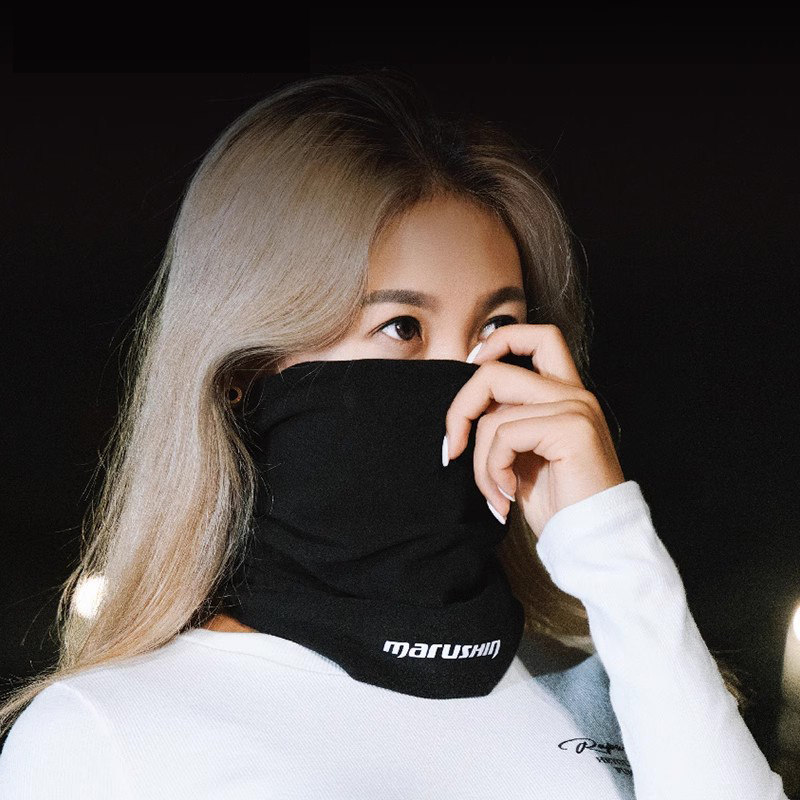 马鲁申围脖冬季保暖高y弹不变形摩托车骑行面罩脖套