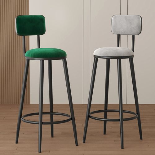 酒吧椅圆形吧台凳铁艺KTV吧凳手机店柜台前台凳子商用高脚凳椅子