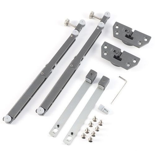 整体橱柜推拉移门轨道书柜铝合金缓冲路轨隐形无下轨趟门吊滑轮配