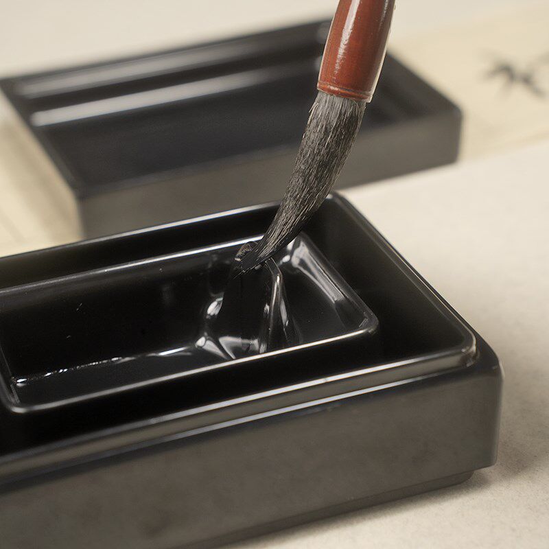 书法专用不干墨砚台带盖保湿学生毛笔墨汁练字墨池碟文房四宝工具
