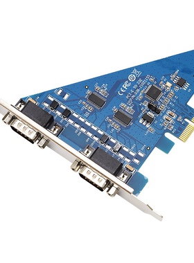 宇泰UT-7912 PCI-E转2口RS232串口卡台式机工控机串口通讯